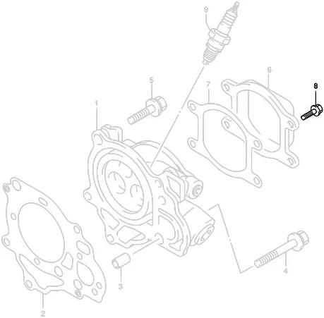Болт головки цилиндра Suzuki (01547-05107-000)