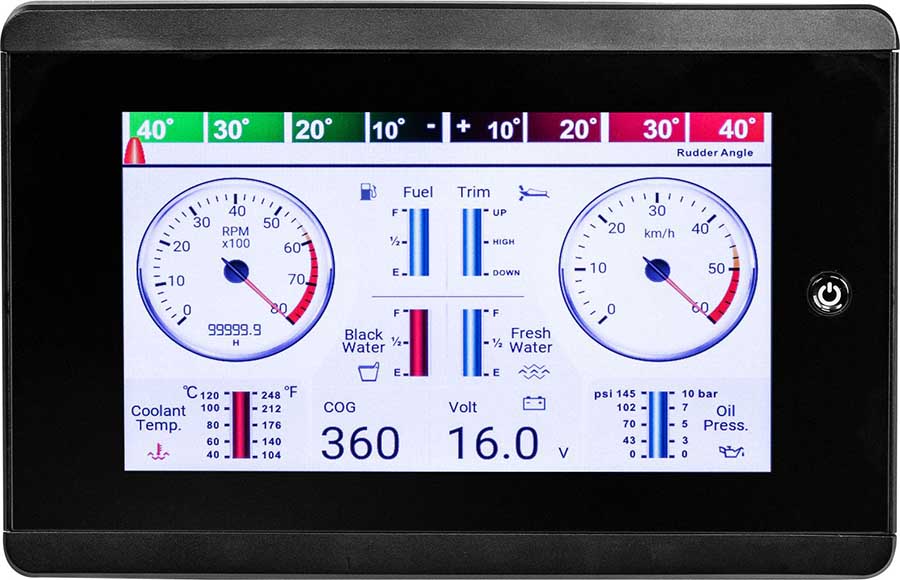Морской многофункциональный дисплей MFD-70, TFT сенсорный экран 7"