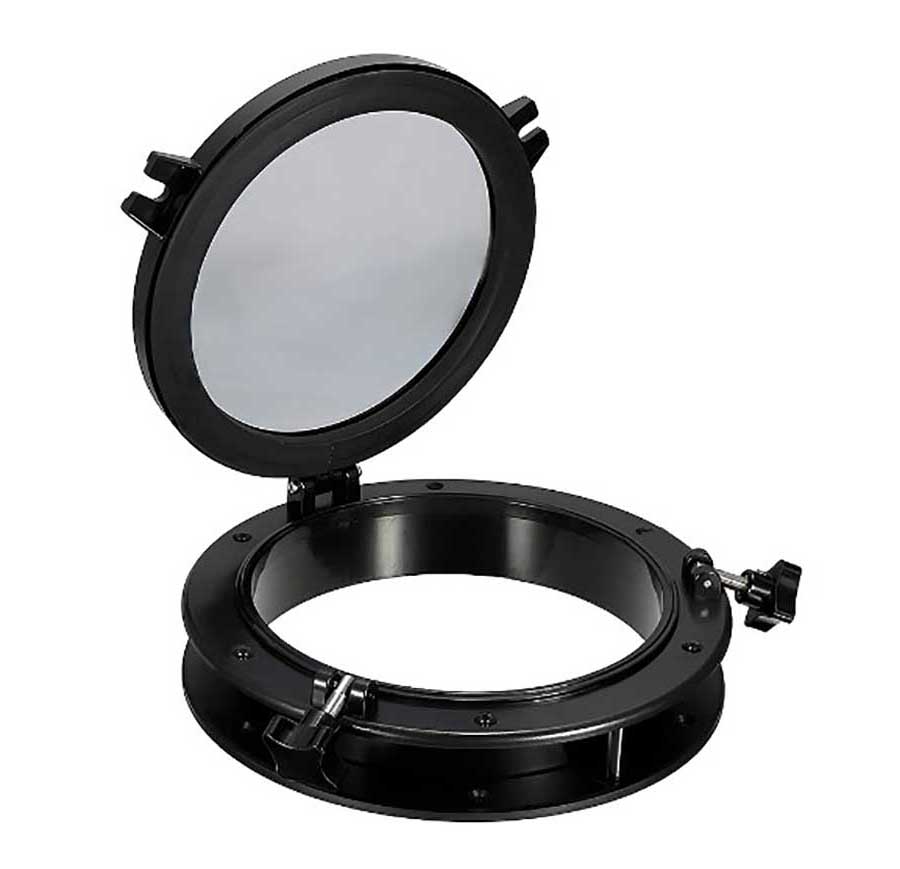 Иллюминатор круглый, Ø 210 мм, черный