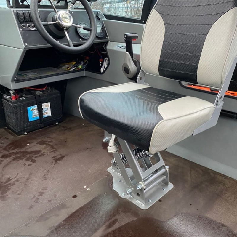 Кресло мягкое складное Практик, бело-синий