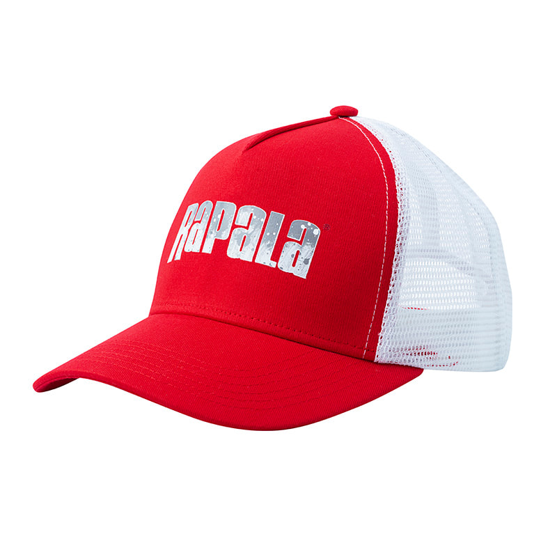 Бейсболка RAPALA Splash logo c сеткой (красная)