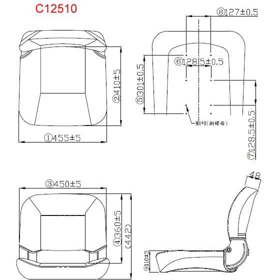 Кресло складное, арт. C12510GG (серо-т.серый)