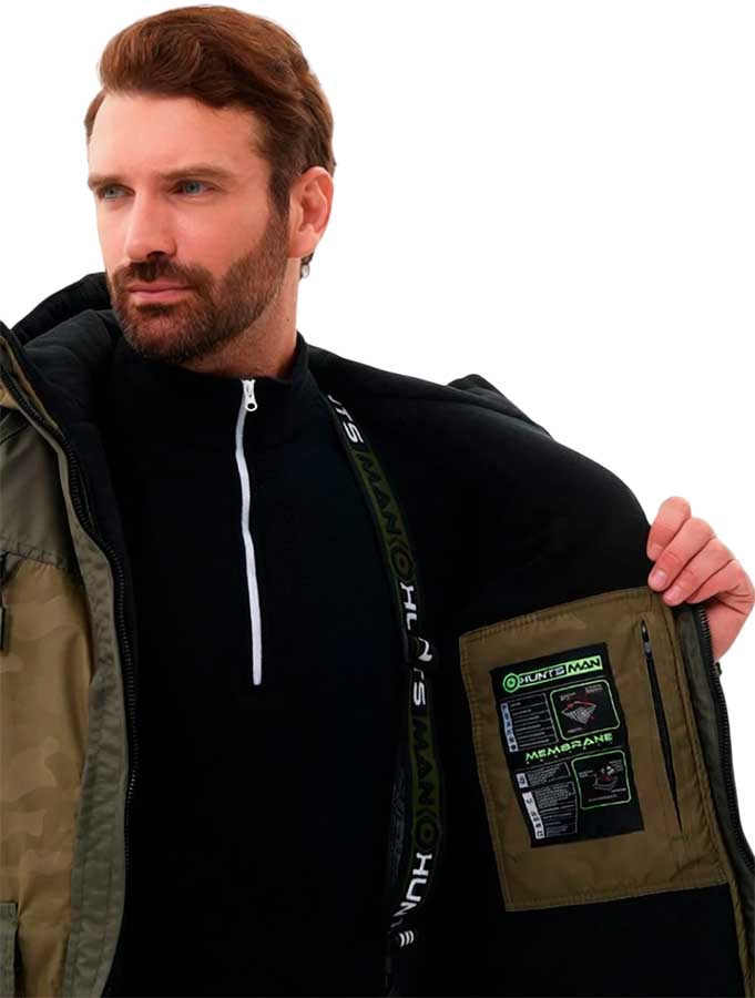 Костюм зимний Хантсмен Горка-Люкс -25°С, хаки (ткань Breathable Camo)