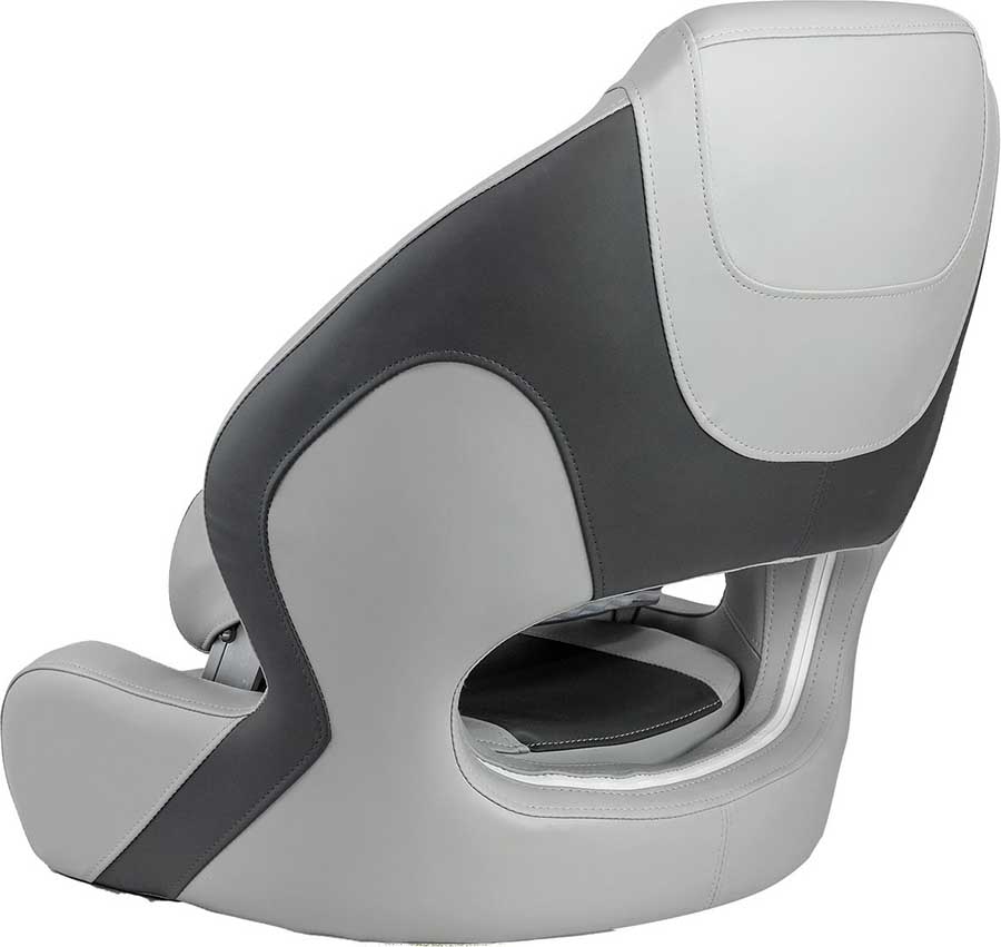 Кресло Delux Sport Flip Up мягкое виниловое с болстером, угольный/серый