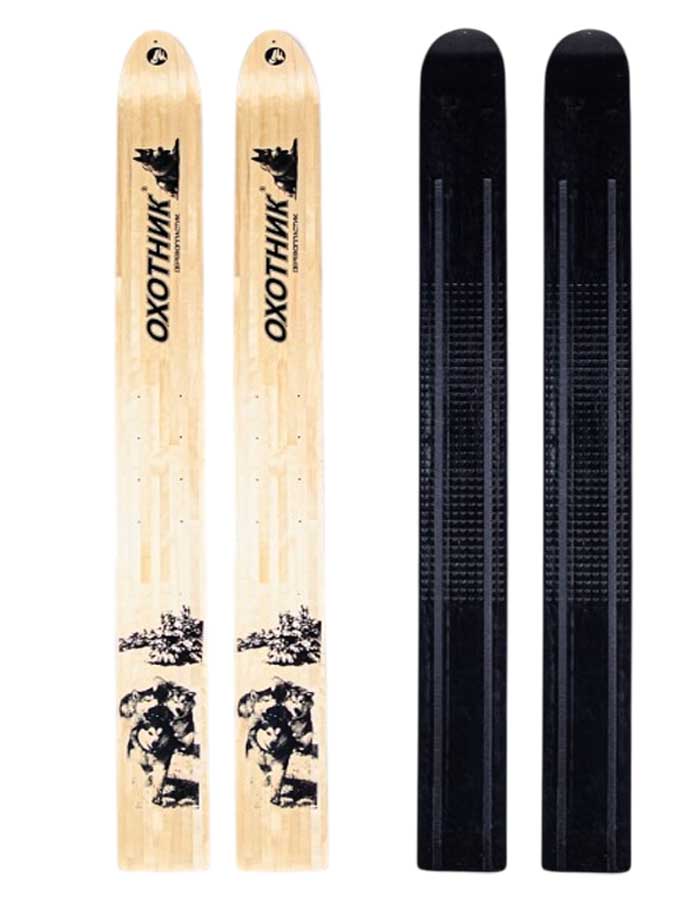 Лыжи охотничьи Охотник дерево-пластик 145х15 см (Маяк)
