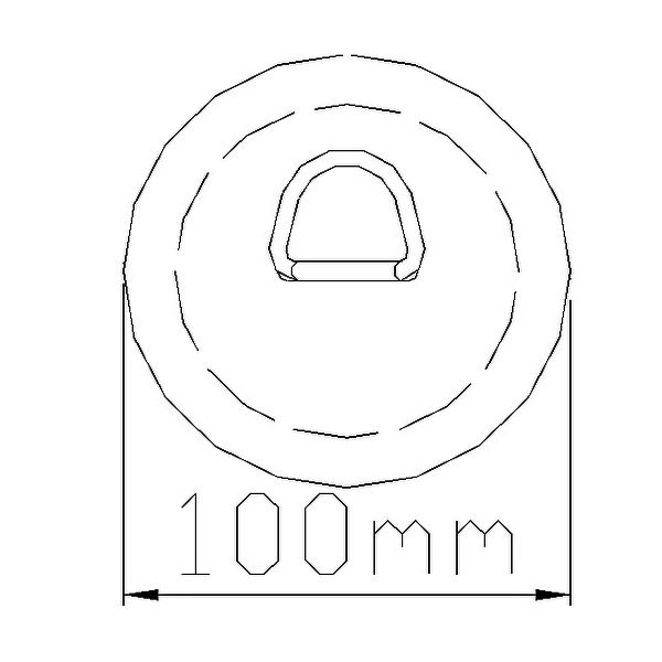 Кольцо D-образное (100 мм.), зеленое