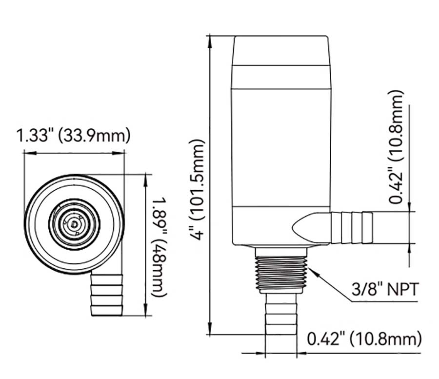 Помпа водоподающая для умывальника SeaFlo SFGP1G10001, 6.3 л/мин, 12 В