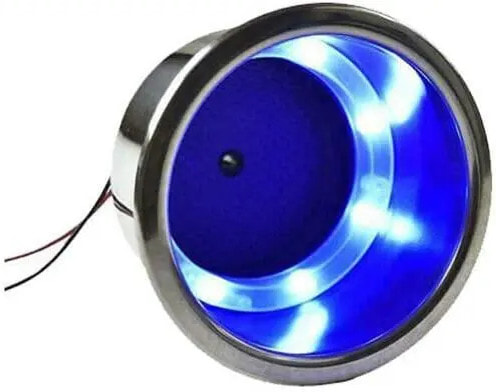 Подстаканник под емкость Ø 90 мм., синяя подсветка, нерж.