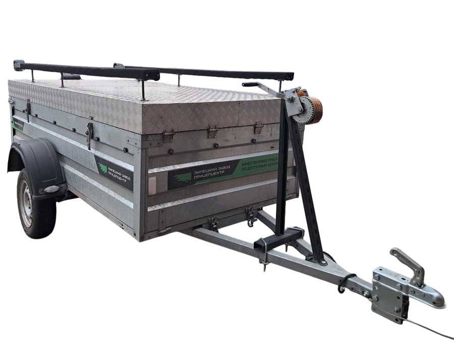 Прицеп бортовой Атлант 2513 (250х125 см, борт 51 см) с функцией самосвала, Б\У (2023 г.в.)
