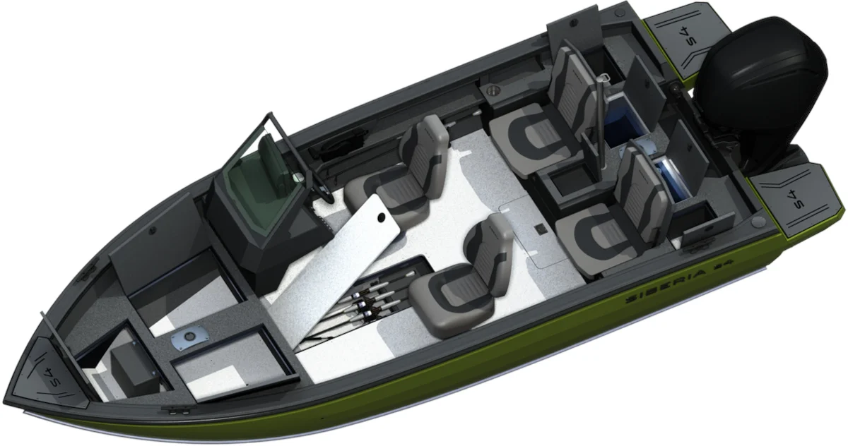 Лодка алюминиевая Siberia S4 2025 одноконсольная