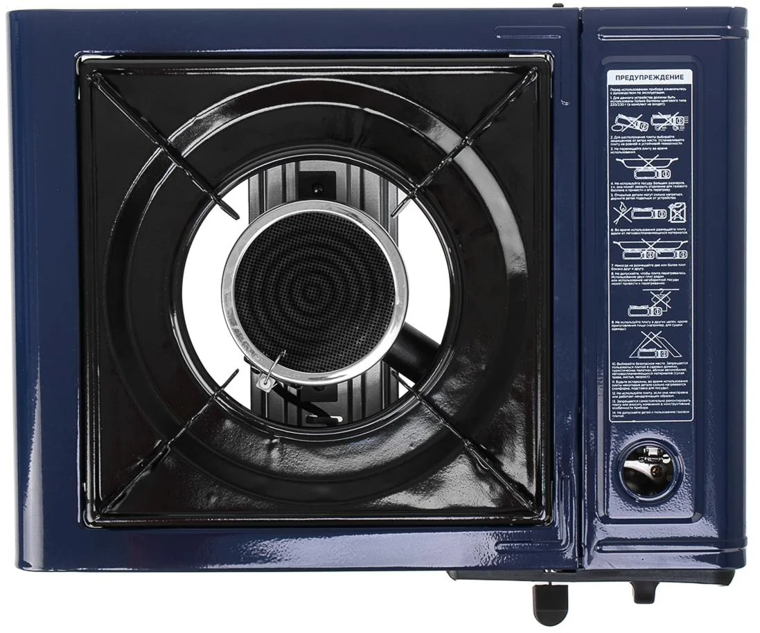 Туристическая газовая плита NISUS N-BDZ-155C-B, керамическая горелка, с переходником