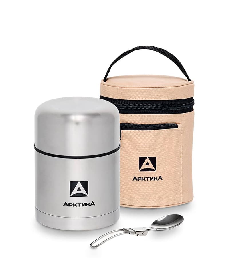Термос для еды Арктика 301-500А с широким горлом и чехлом, 0.5 л
