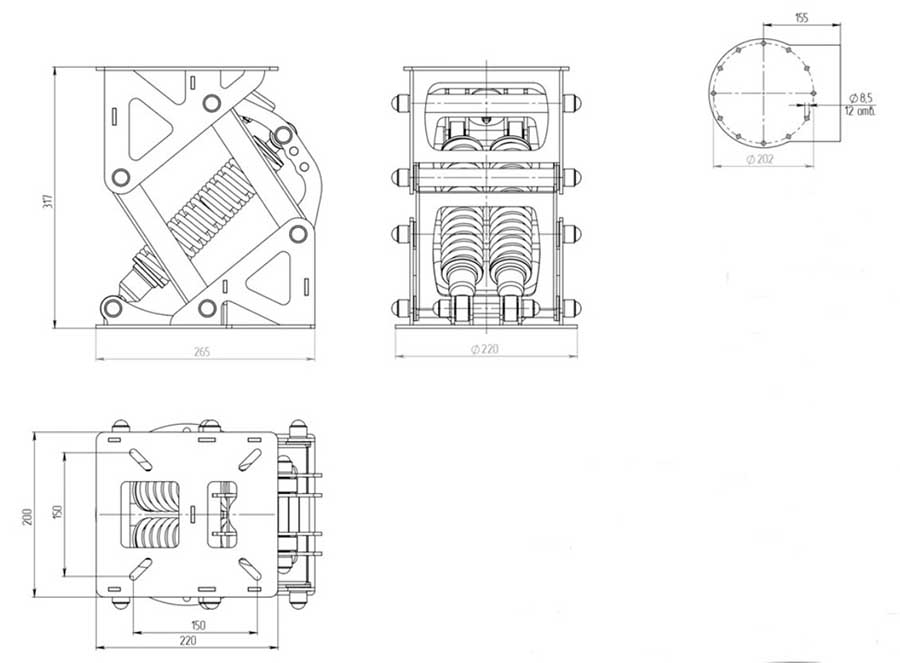 Амортизационная стойка Практик 300 V2, два аммортизатора