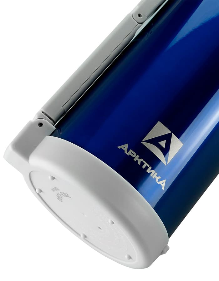 Термос Арктика 202-1200 с широким горлом и ручкой, 1.2 л, синий