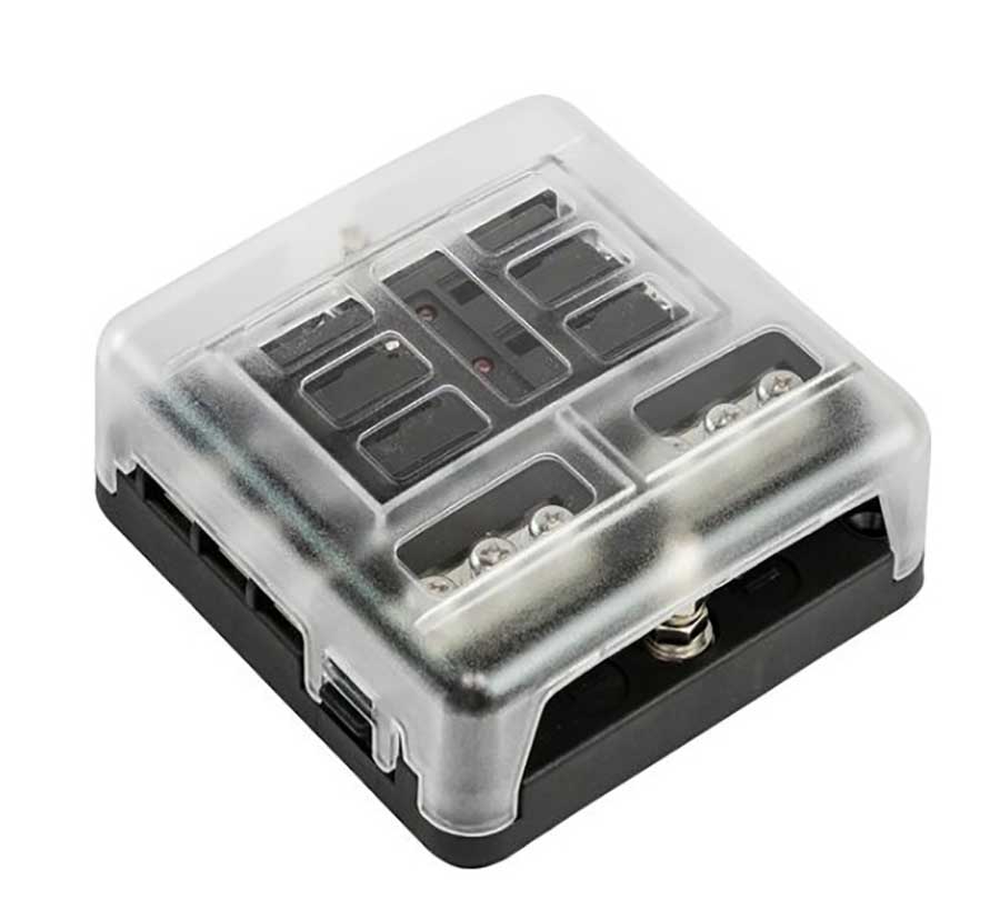 Блок на 6 предохранителей с крышкой и индикацией, MR