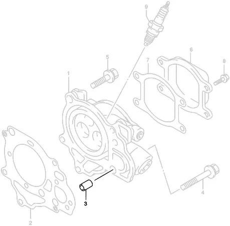 Штифт 6.3x8x12 головки цилиндра Suzuki
