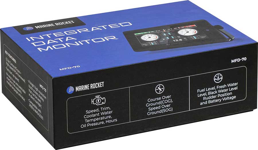 Морской многофункциональный дисплей MFD-70, TFT сенсорный экран 7"