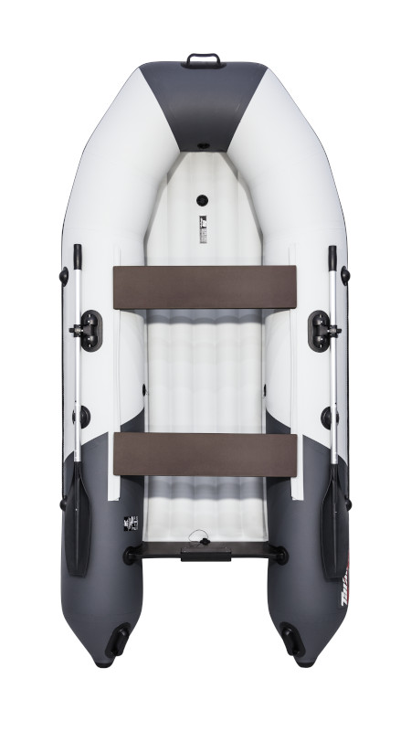 Надувная лодка ПВХ Таймень NX 2900 НДНД светло-серый/графит (надувное дно)