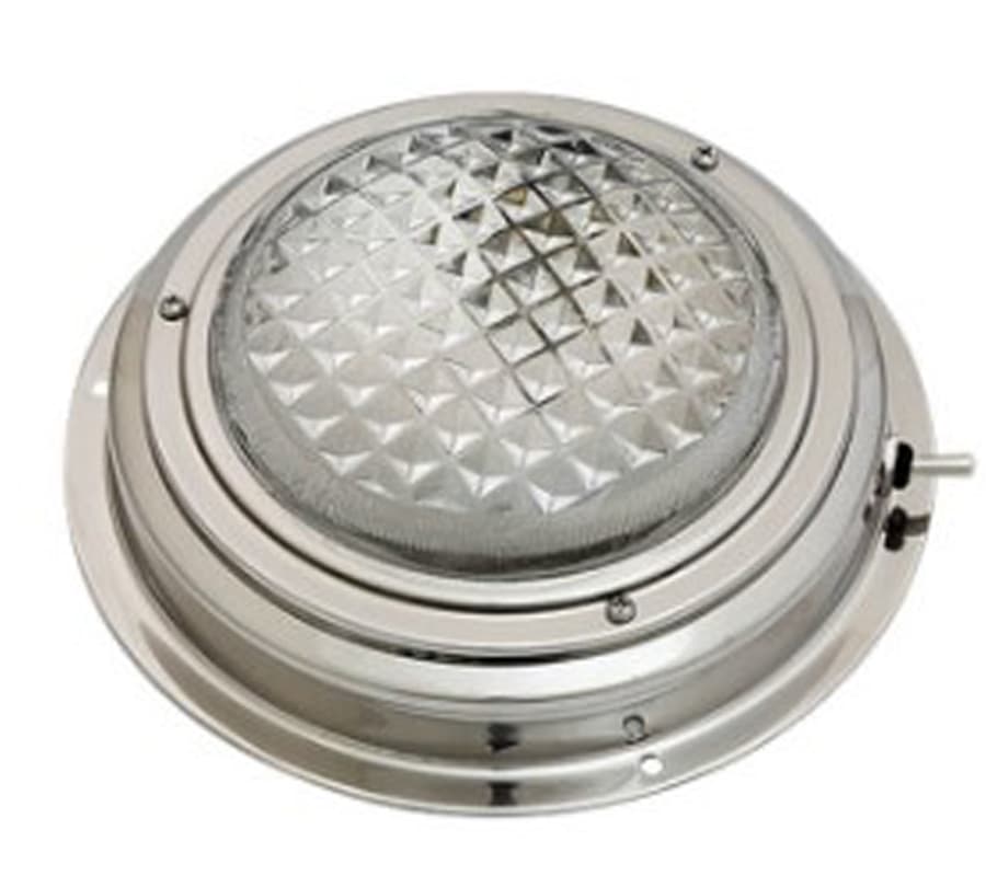 Накладной плафон освещения, 10 Вт, 12 В, Ø 127 мм, нерж. сталь