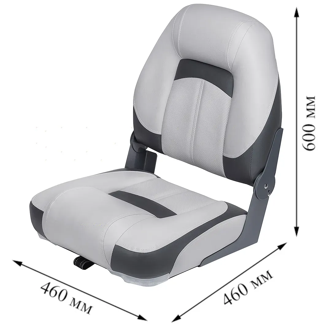 Кресло в катер, лодку, Premium Hi-back Qualifier Seat, серое с темно-серым, винил