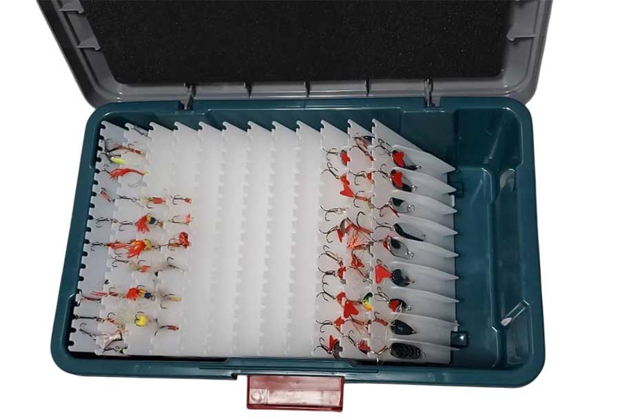 Ящик рыболовный MOF1-V на 120 воблеров с органайзером и слайдерами