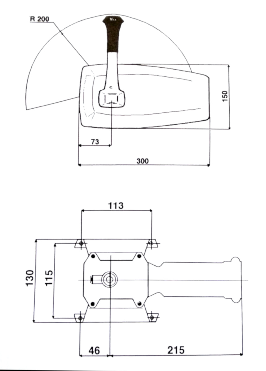 Дистанционное управления газом и реверсом «700 SO A-mechanism», для малых двигателей