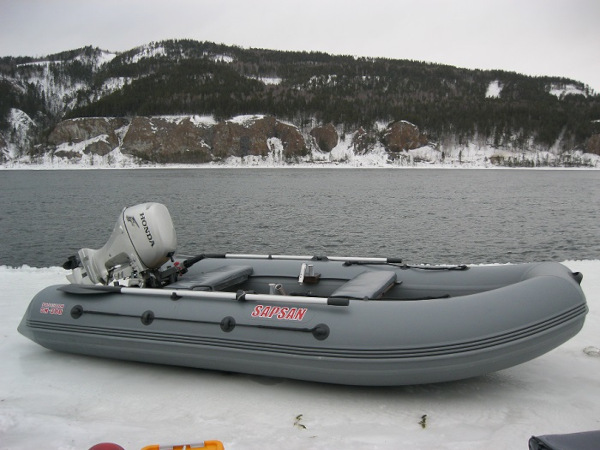 Надувная лодка ПВХ Посейдон Сапсан 360 (Б/У, транц. колеса)