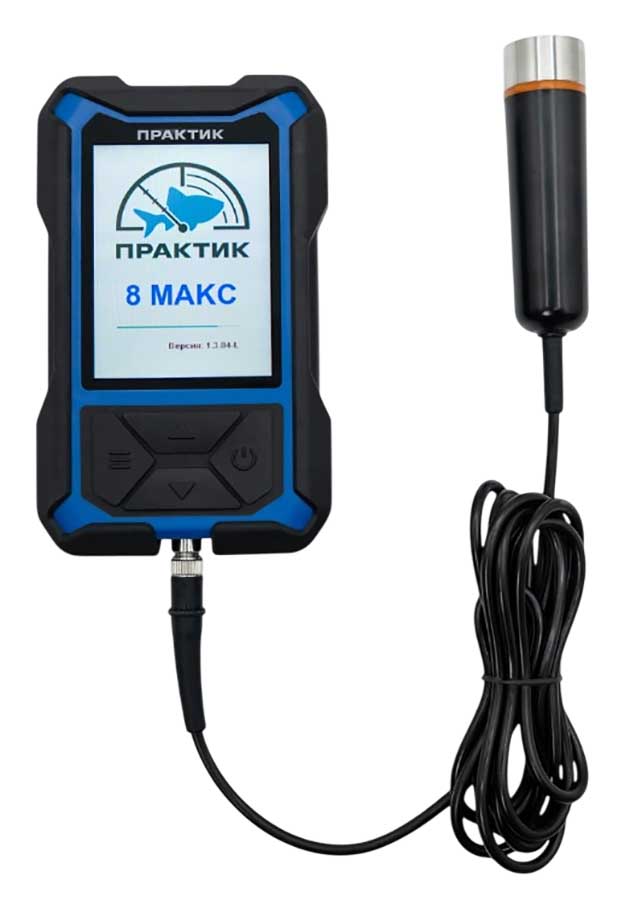 Эхолот Практик 8 Макс, двухлучевой, IPS-дисплей, диагональ 3,5" (проводной)
