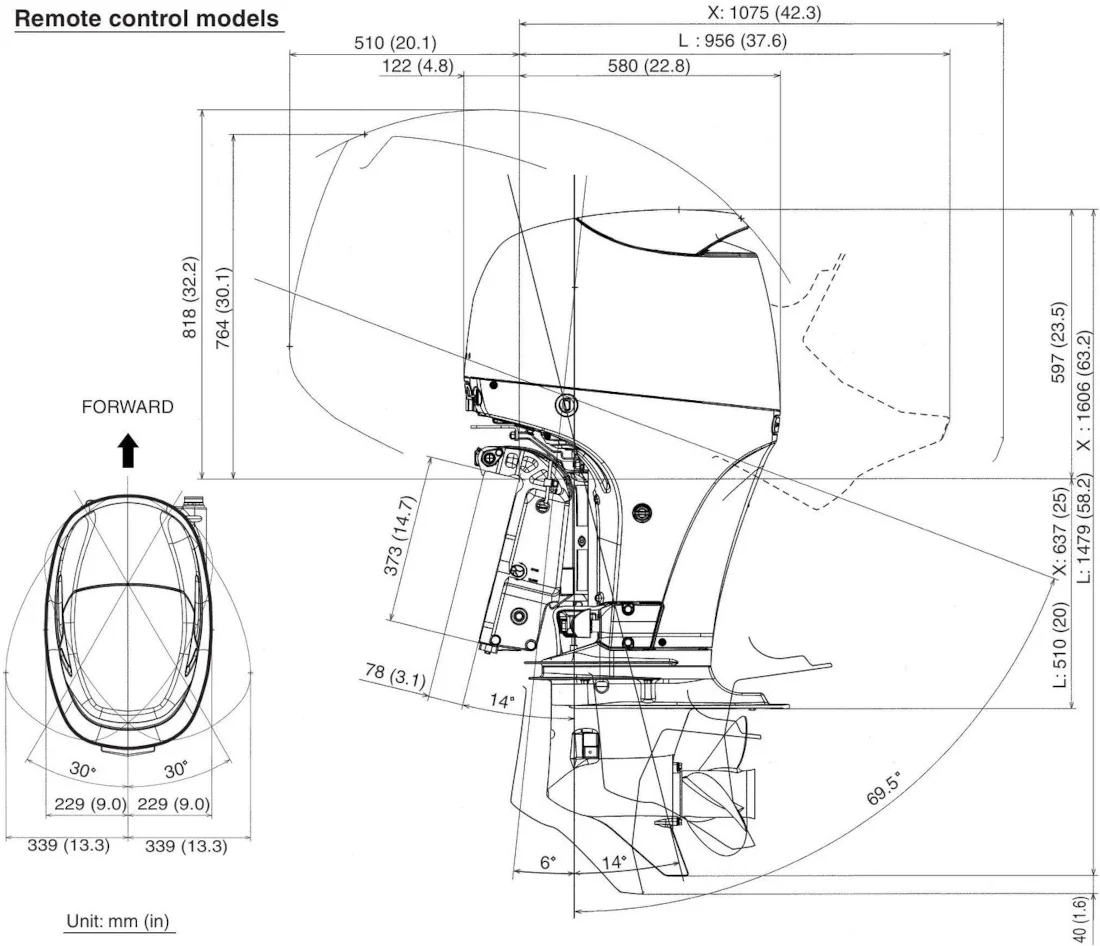 Лодочный мотор Сузуки DF 70 ATL/ATX
