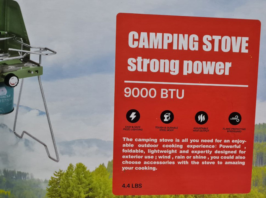 Портативная газовая плита Camping Stove 9000 BTU