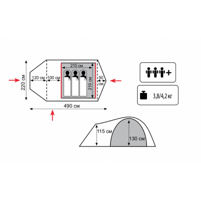 Палатка Tramp Lite TWISTER 3 (V2)
