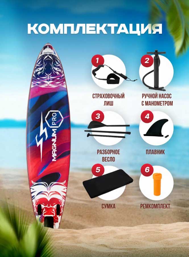 Sup-доска (сапборд) Magnum PRO, 4013а, 380х81х15 см