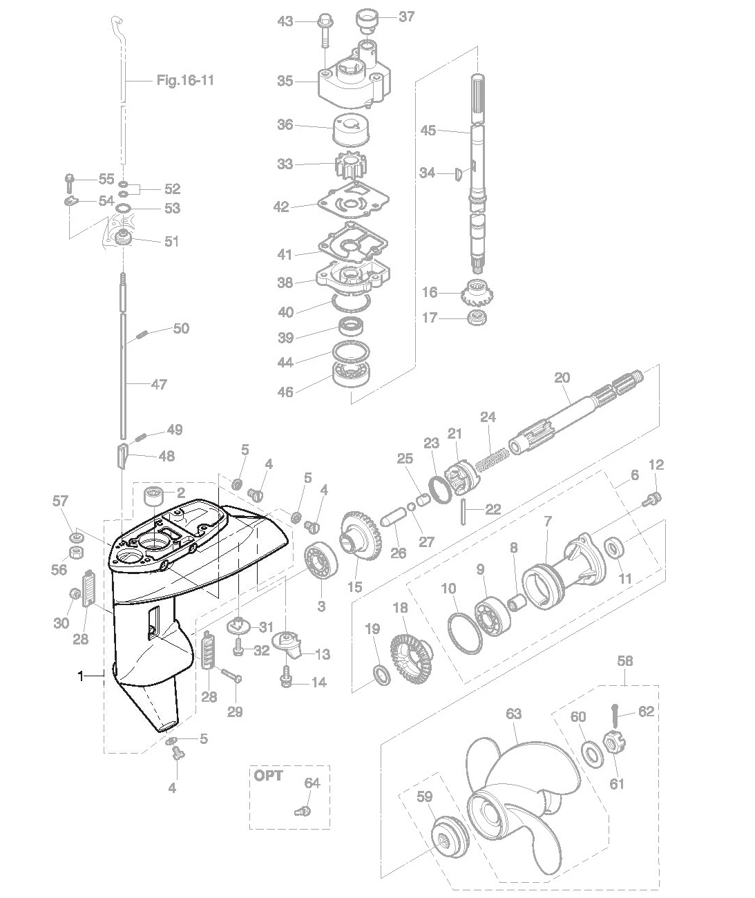 Картер коробки передач Tohatsu MFS20 00221054-6