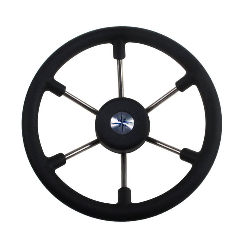 Рулевое колесо LEADER PLAST, черное, д. 330 мм.