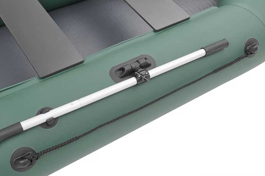 Надувная лодка ПВХ Роджер Стандарт 2600, зеленый + съемный пол Airdeck