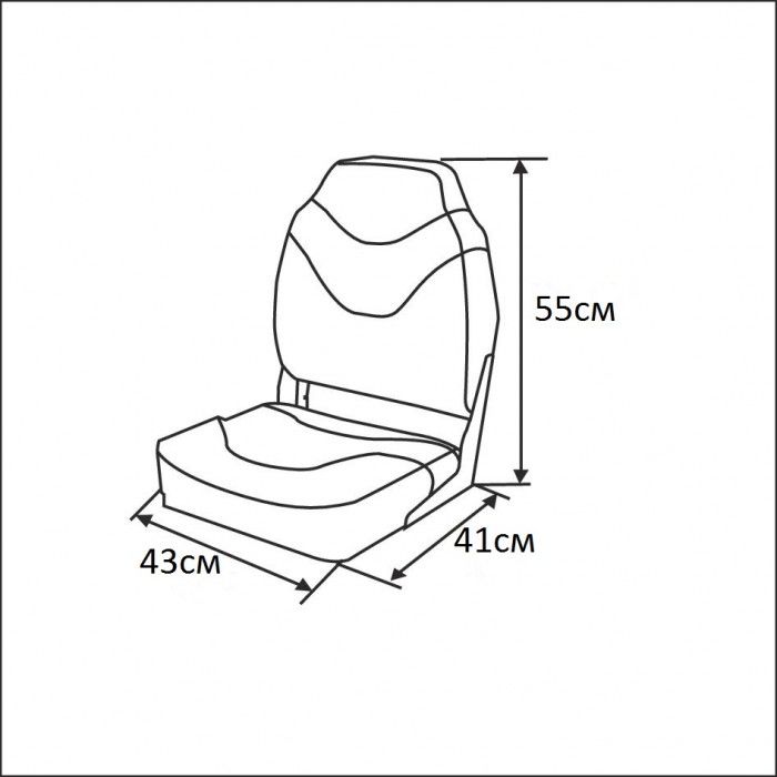 Кресло складное, арт. 75128WGC (бело-серый-угольный)