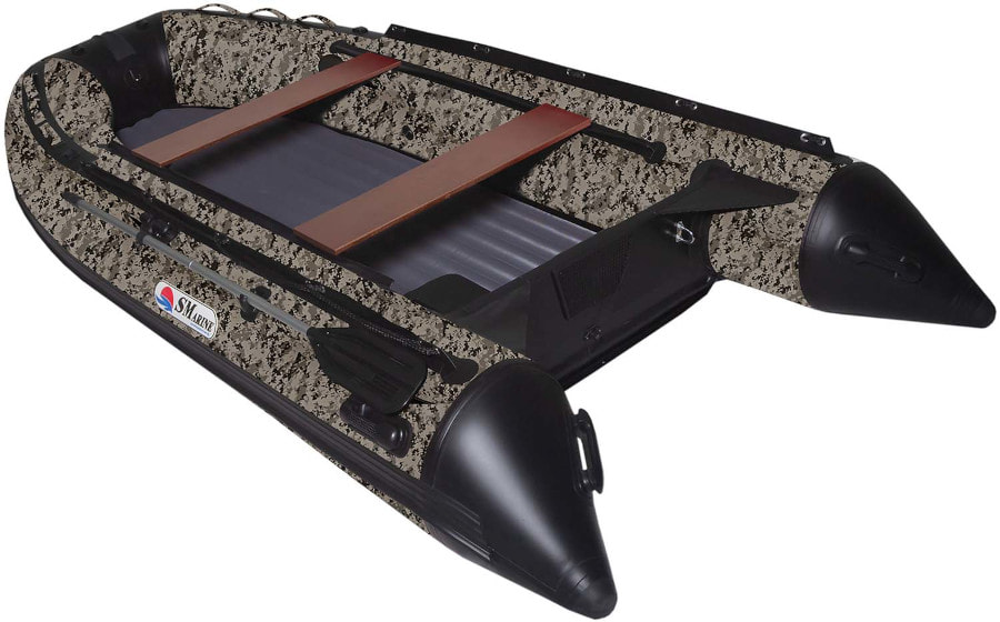 Надувная лодка ПВХ СМарин Air Max 330, коричневый пиксель