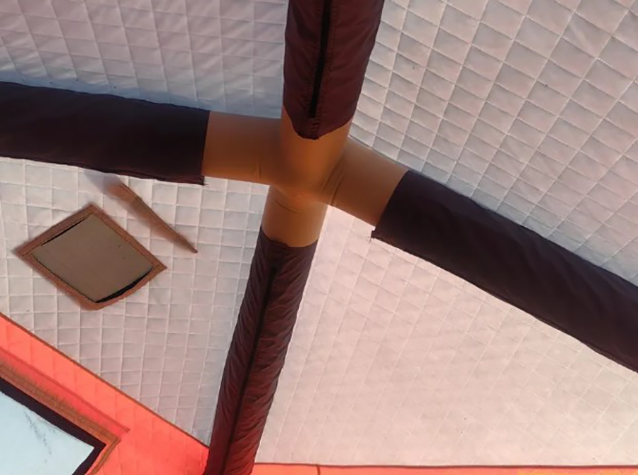 Палатка (баня) 3-х слойная для зимней рыбалки МирКемпинг 2.4х2.4х2.05 м 