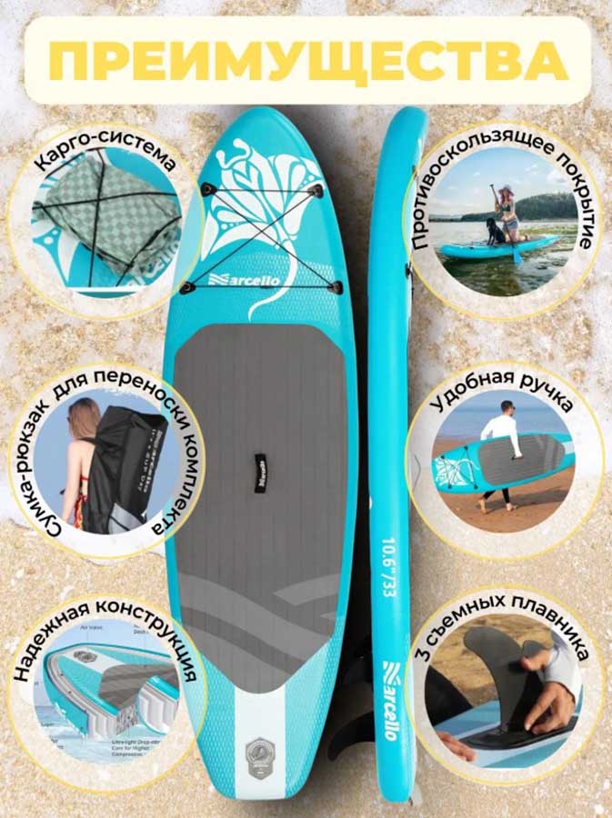 Sup-доска (сапборд)  MC-001, 335х81х15 см