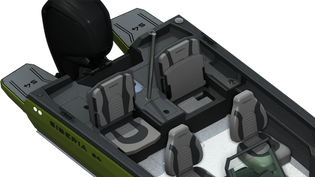 Лодка алюминиевая Siberia S4 2025 одноконсольная