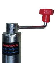 Колесо опорное с поворотным хомутом для прицепа, стойка Ø 48 мм., до 360 кг.