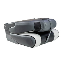 Кресло складное виниловое, арт. 75157 (серо-угольно-черный)