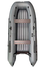 Надувная лодка ПВХ Ермак 340 НДНД, баллон 50 см, кокпит 85 см, серый/черный