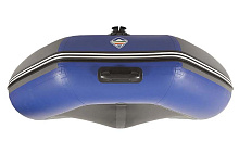 Надувная лодка ПВХ Пилот 360 ЖС (жесткая слань, киль), серый/синий