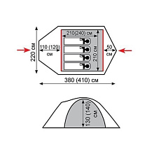 Палатка Tramp MOUNTAIN 4 V2