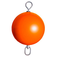 Буй надувной с вертлюгом и рымом Majoni 950х600 мм, оранжевый