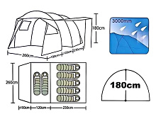 Палатка 7-ми местная Арктика 359, 450х260х180 см