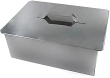 Коптильня двухярусная с поддоном, 480х280х260 мм. (нерж. сталь 0.8 мм.)