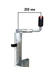 Колесо опорное для прицепа автоматическое, стойка Ø73 мм, 800 кг