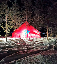 Шатер ЗВЕЗДА с пологом (75 м²).